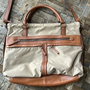 Banana Republic Nylon Leather Laptop Bag